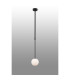 Tivoli 12cm Telescopic Pendant 1 Light G9 IP44 Satin Black/Opal Round Segment Glass-3