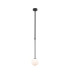 Tivoli 12cm Telescopic Pendant 1 Light G9 IP44 Satin Black/Opal Round Segment Glass-4