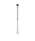 Tivoli 12cm Telescopic Pendant 1 Light G9 IP44 Satin Black/Opal Round Segment Glass-5