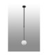Tivoli 12cm Telescopic Pendant 1 Light G9 IP44 Satin Black/Opal Round Segment Glass-6