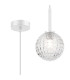 Tivoli 12cm Adjustable Pendant 1 Light G9 IP44 Satin White/Clear Cross Pattern Round Glass-1