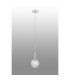 Tivoli 12cm Adjustable Pendant 1 Light G9 IP44 Satin White/Clear Cross Pattern Round Glass-3