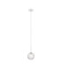 Tivoli 12cm Adjustable Pendant 1 Light G9 IP44 Satin White/Clear Cross Pattern Round Glass-4