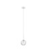 Tivoli 12cm Adjustable Pendant 1 Light G9 IP44 Satin White/Clear Cross Pattern Round Glass-5