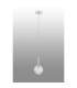 Tivoli 12cm Adjustable Pendant 1 Light G9 IP44 Satin White/Clear Cross Pattern Round Glass-6