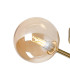 Tivoli 44.5cm Semi Flush Ceiling Round 3 Light G9 IP44 Brass Gold/Amber Smooth Round Glass-5