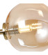 Tivoli 44.5cm Semi Flush Ceiling Round 3 Light G9 IP44 Brass Gold/Amber Smooth Round Glass-7