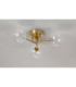 Tivoli 44.5cm Semi Flush Ceiling Round 3 Light G9 IP44 Brass Gold/Clear Smooth Round Glass-8