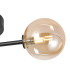 Tivoli 44.5cm Semi Flush Ceiling Round 3 Light G9 IP44 Satin Black/Amber Smooth Round Glass-6