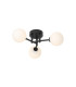Tivoli 44.5cm Semi Flush Ceiling Round 3 Light G9 IP44 Satin Black/Opal Smooth Round Glass-1