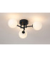 Tivoli 44.5cm Semi Flush Ceiling Round 3 Light G9 IP44 Satin Black/Opal Smooth Round Glass-3