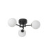 Tivoli 44.5cm Semi Flush Ceiling Round 3 Light G9 IP44 Satin Black/Opal Smooth Round Glass-5