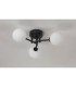 Tivoli 44.5cm Semi Flush Ceiling Round 3 Light G9 IP44 Satin Black/Opal Smooth Round Glass-9