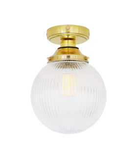 Cherith Bathroom Globe Ceiling Light Polished Brass IP44