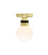 Ayr Outdoor Globe Ceiling Light Polished Brass Opal IP65-2