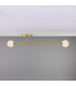 Gunning Bathroom Ceiling Light 71cm Satin Brass Opal IP44-1