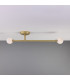 Gunning Bathroom Ceiling Light 71cm Satin Brass Opal IP44-2