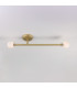 Gunning Bathroom Ceiling Light 71cm Satin Brass Opal IP44-3