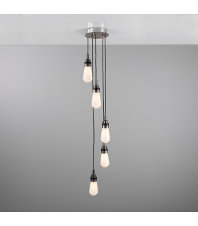 Seoul Outdoor 5 Light Antique Silver Opal IP65-1