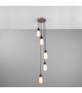 Seoul Outdoor 5 Light Antique Silver Opal IP65-2