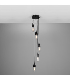 Seoul Outdoor 5 Light Matte Black Clear IP65-2