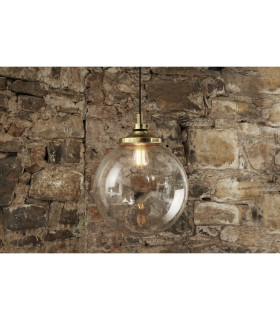 Laguna Bathroom Globe Pendant Polished Brass IP44-1
