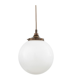 Pelagia Bathroom 35cm Globe Pendant Antique Brass IP44