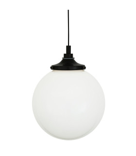 Pelagia Bathroom 35cm Globe Pendant Matte Black IP44