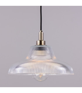 Aquarius Outdoor 30cm Pendant Light Antique Silver Clear Glass IP65-1