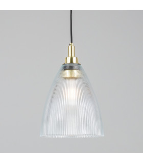 Brooke Outdoor Pendant Light Polished Brass Clear Glass IP65-1