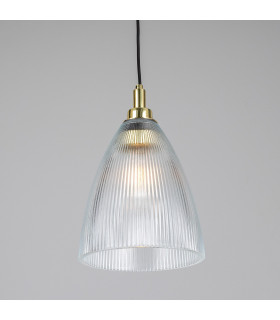 Brooke Outdoor Pendant Light Polished Brass Clear Glass IP65-2
