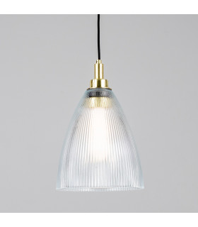 Brooke Outdoor Pendant Light Polished Brass Opal Glass IP65-1
