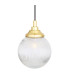 Cherith Bathroom Globe Pendant Light Polished Brass IP44
