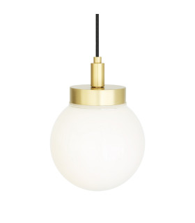 Jordan Outdoor Globe Pendant Satin Brass Opal Glass IP65