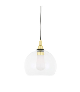 Leith Outdoor 25cm Pendant Light Polished Brass Opal Glass IP65-1