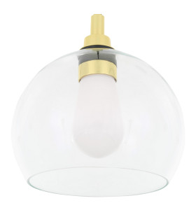 Leith Outdoor 25cm Pendant Light Polished Brass Opal Glass IP65-2