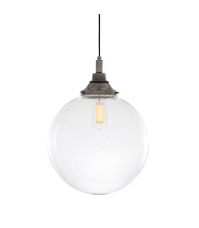 Laguna Bathroom 30cm Globe Pendant Light Antique Silver IP44