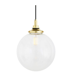 Laguna Bathroom 30cm Globe Pendant Light Polished Brass IP44