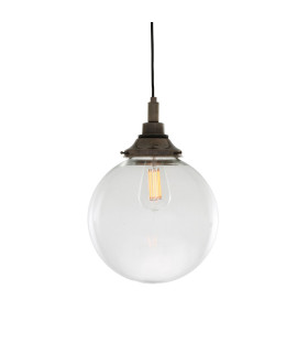 Laguna Bathroom 25cm Globe Pendant Light Antique Silver IP44-1