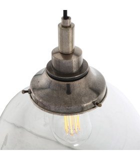 Laguna Bathroom 25cm Globe Pendant Light Antique Silver IP44-2