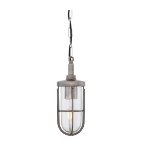 Owel-A Outdoor Pendant Antique Silver Clear Glass IP65-1