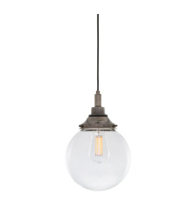 Laguna Bathroom 20cm Globe Pendant Antique Silver IP44
