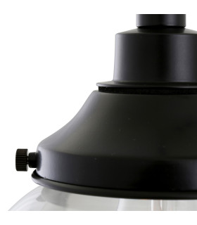 Laguna Bathroom 20cm Globe Pendant Matt Black IP44-2