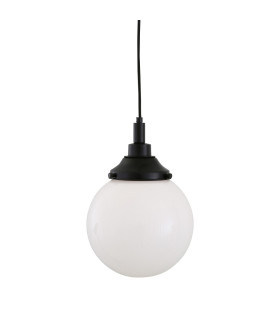 Pelagia Bathroom 20cm Globe Pendant Matt Black IP44-1