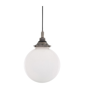 Pelagia Bathroom 25cm Globe Pendant Antique Silver IP44