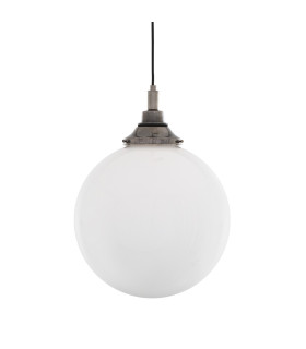 Pelagia Bathroom 30cm Globe Pendant Antique Silver IP44