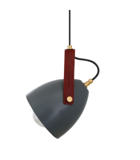 Lambeth Outdoor Pendant Grey Clear Red Strap IP65-2