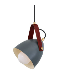 Lambeth Outdoor Pendant Grey Opal Red Strap IP65-1