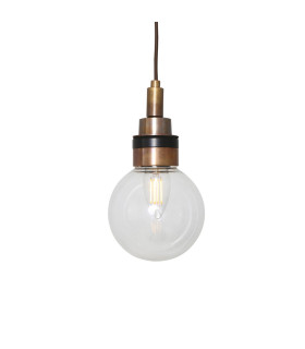 Loch Outdoor Pendant Antique Brass Clear IP65