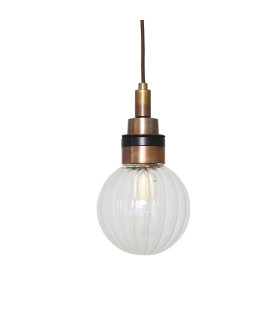Loch Outdoor Pendant Antique Brass Prismatic IP65